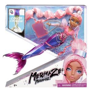 Mermaze Color Change Harmonique Mermaid Doll With Stylish Accessories, Poseable